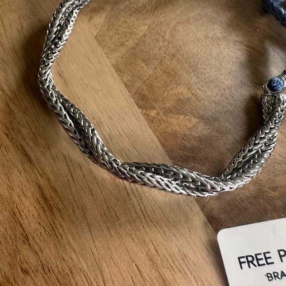 FREE PEOPLE Hang Loose Bracelet - Silver/Navy - Picture 5 of 6